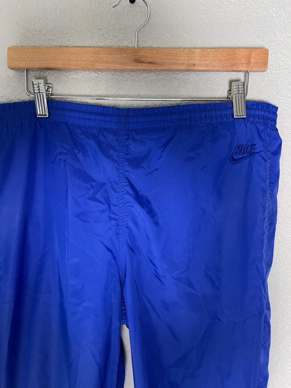Vintage Nike Cobalt Blue nylon Lightweight Track Pants (no lining) - Picture 3 of 5